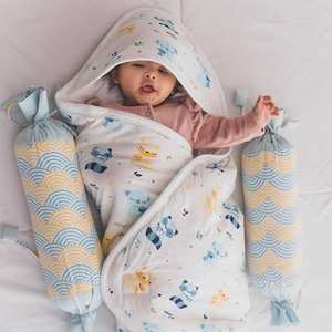 Lightweight Newborn Swaddle <b>Blanket</b> with Adjustable Closure for Easy Wrapping At Good Price - Product Image 5