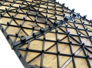 Azulejo de cubierta cuadrada moderna de madera FSC ACACIA 300X300X24MM azulejos al aire libre OEM ODM impermeable mejor precio para exportación bajo MOQ mejor - Product Image 3