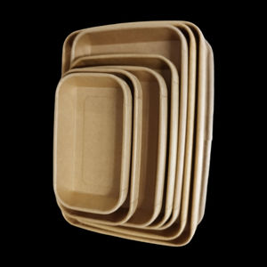 Assiettes en papier jetables, anti-graisse, étanches, en forme de bateau, de qualité alimentaire, plateau de service commercial pour sushi, salade, sandwich - Product Image 2