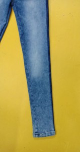 Jeggings droits pour filles de qualité supérieure, coupe slim décontractée, en coton stretch denim avec poches, étiquettes de marque authentiques, stock du Bangladesh - Product Image 5