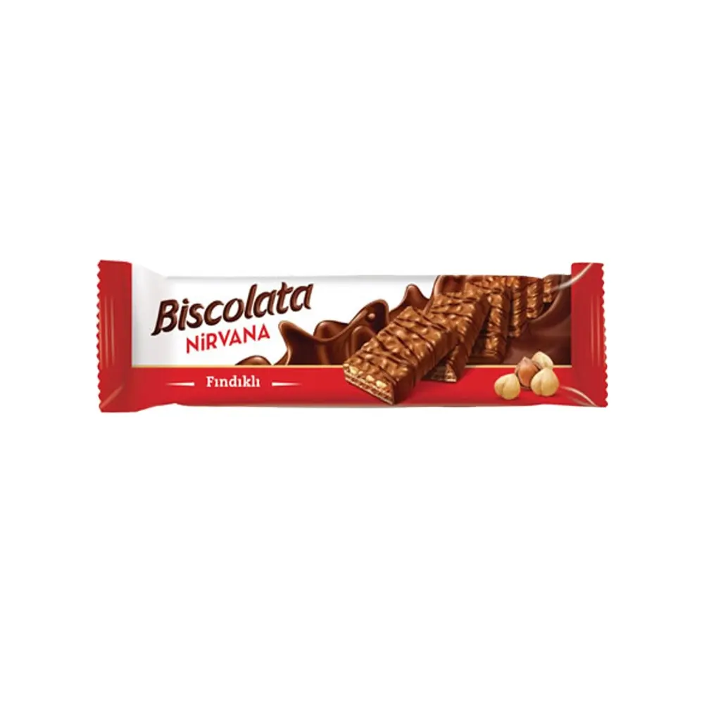 Solen Biscolata Nirvana Hazelnut Wafer 100 gr x 24 All Time Fresh Date and Quality Service From Turkey