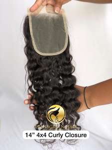 Extensions de cheveux humains indiens vierges en gros, cuticules alignées, bouclés lâches 20 pouces, avec dentelle transparente 4x4, expédiées par DHL - Product Image 4