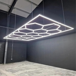 6500K 2.4x4.8m pas cher suspendu LED hexagonal travail lumière boutique décoration éclairage nid d'abeille conception meilleure vente lumières - Product Image 2