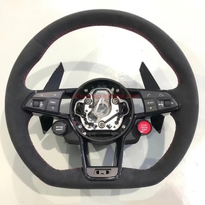 Convient pour <span class=keywords><strong>Audi</strong></span> A1 C7 C8 B8.5 B9 S3 S4 S5 S6 S7 S8 R8 TTS <span class=keywords><strong>TT</strong></span> B8 A4 Volant de voiture avec surpiqûres vertes Volant en cuir - Product Image 6