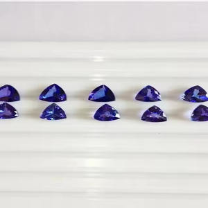 Pierres de zircone de couleur bleue naturelle, style tanzanite, qualité AAA, certifiées IGI, pierres précieuses à taille mixte pour la fabrication de bijoux - Product Image 2