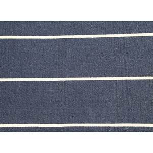 Tapis en laine Indusbar Dr-119 bleu à tissage plat, rayé/jacquard/kilim abstrait, pour couloir, rectangulaire, en jute, pour la maison et la chambre - Product Image 3