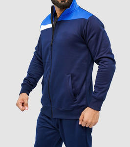 Chándal Deportivo Personalizado para Hombre, Ropa Deportiva Informal para Correr, 240 g/m², Cremallera Completa, Resistente al Viento, Ecológico, Poliéster/Algodón - Product Image 1