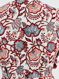 Robes longues imprimées de style vintage pour femmes, tenue décontractée pour les festivals de plage avec décoration de boutons, taille naturelle - Product Image 2