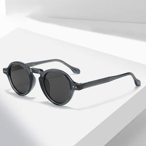 Lunettes de soleil rétro pour hommes, lunettes de soleil vintage ovales polarisées UV, lunettes de soleil épaisses en acétate de créateur pour femmes 2025 - Product Image 4