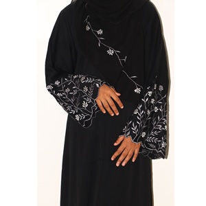 Muslim Modest Wear Beautifully Embroidered Traditional <b>Pink</b> Nida Abaya Dubai Jilbab Hot Selling Khimar <b>Burka</b> by WS International - Product Image 6