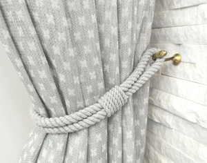 Juego de 2 Amarres para Cortinas de Cuerda de Algodón Gris: Decoración Minimalista Boho para Ventanas - Product Image 3