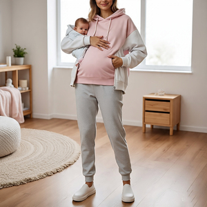 ชุดวอร์มลำลองสวมหัวสำหรับคุณแม่ให้นมลูก, ชุดวอร์มให้นมบุตร - Product Image 1