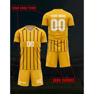 Camiseta de fútbol con cuello en V, traje de uniforme de fútbol, camiseta de adulto personalizada para hombres, uniforme deportivo de entrenamiento de equipo de competición - Product Image 1