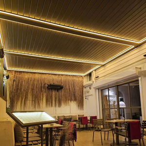 เพอร์โกลาอะลูมิเนียมแบบพับเก็บได้พร้อมหลังคาบานเกล็ดสำหรับพื้นที่ใช้สอยกลางแจ้งสมัยใหม่ - Product Image 5