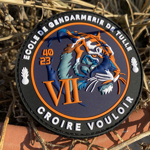 Rubber Patches 3D PVC Heart Eagle Goat Emblem Durable Gold <b>Edge</b> Eco-Friendly Sew-On for Jackets Bags Hats Gendarmerie - Product Image 6