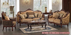 Conjunto de muebles de sala de estar con acabado brillante europeo, conjunto de sofá de cinco plazas de estilo francés tallado a mano - Product Image 6