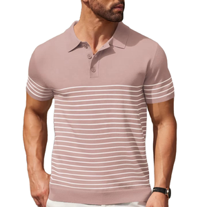 Polo de Golf a Rayas Premium para Hombre, Manga Corta, Corte Regular, Cuello Clásico, Ropa Casual, Colores y Tallas Personalizadas, Marca Privada - Product Image 5