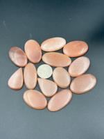 Lot de pierres précieuses en vrac de qualité supérieure AAA+ 100 % naturelles, en pierre de lune rose, formes variées, taille/poids personnalisables, pour la fabrication de bijoux