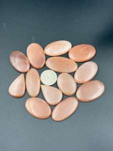 พลอยเทียมสีชมพูมูนสโตน100% อัญมณีหลวมขนาด AAA + สำหรับทำเครื่องประดับอัญมณี - Product Image 4