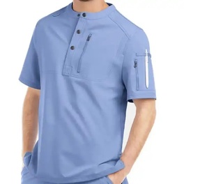 Ensemble de blouses médicales zippées pour hommes, vente en gros, fabrication OEM, matériaux de haute qualité, couleurs et logo personnalisables, blouses d'hôpital d'été KATBROS - Product Image 5