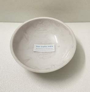 Home sake <b>Plastic</b> Serving Bowl Handmade Resin Bowl Pearl Set Of 2 Resin <b>Fluted</b> Bowl - Product Image 6