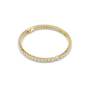 5.75 CT Lab Diamond Tennis <b>Bracelet</b> with Pear Cut Center Round Brilliant & Pear Cut 10KT, 14KT, 18KT Gold & 925 <b>Silver</b> - Product Image 5