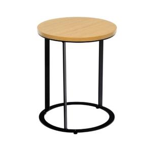 Muebles de mesa de centro de madera de mango y metal negro para el hogar y el restaurante muebles de mesa de hierro de tamaño personalizado con revestimiento en polvo - Product Image 1
