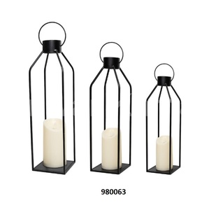 Custom Home Decor Wall-mount Hexagon Shape Antique Metal Lantern - Product Image 3