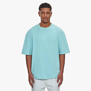 100% coton hommes surdimensionné T-Shirt personnalisé de haute qualité impression blanc Anti-rides Street Wear avec goutte épaule - Product Image 1