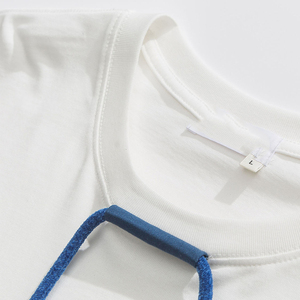 เสื้อยืดคอกลมทรงหลวมสำหรับผู้ชาย ผ้าคอตตอน/โพลีเอสเตอร์ 200 GSM คุณภาพสูง ระบายอากาศได้ดี พิมพ์ลายพัฟ สไตล์ฮิปฮอป รุ่นใหม่สำหรับฤดูร้อน - Product Image 3