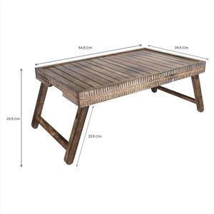 Bandeja de madera con mango de marco de metal al por mayor, bandeja multiusos de calidad de exportación para servir comida, bebidas, cena y decoración - Product Image 5