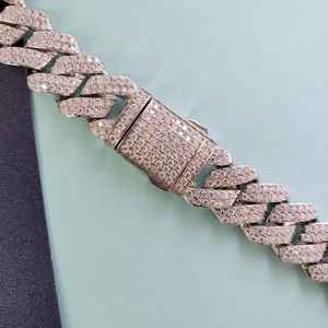 Cadena cubana de eslabones redondos de moissanita en plata de ley 925, collar de joyería hip hop, regalo de moda para fiestas para hombres - Product Image 4