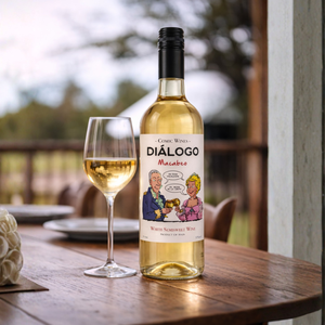 Dialogo - Vino Bianco Semidolce 100% Airen 11% ABV Vino Bianco Spagnolo 750ml - Product Image 3
