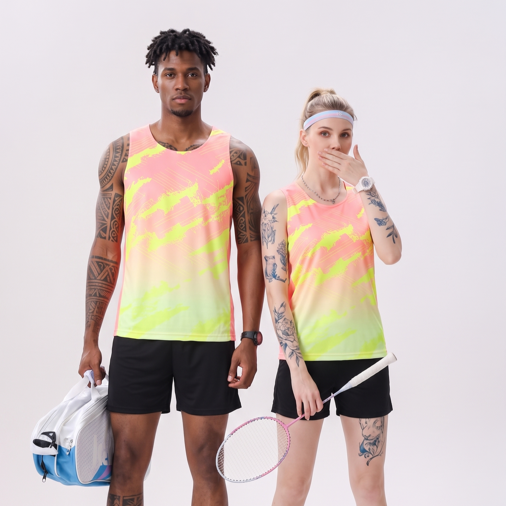 B2B Custom Sublimation Printed Running Vest Breathable Polyester Activewear Gym Tank Top Professional Sportswear Supplier