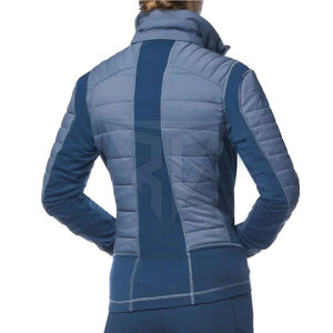 Chaqueta acolchada de poliéster impermeable transpirable de punto de invierno con logotipo personalizado al por mayor para uso en exteriores para mujer - Product Image 5