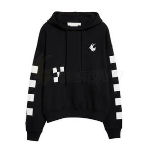 Sweats à capuche d'hiver pour hommes de haute qualité motif solide épaissi et chaud avec imprimé à carreaux - Product Image 1