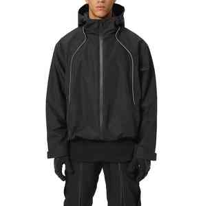 Vente en gros de vestes de pluie respirantes et stylées pour hommes avec logo personnalisé Short imperméable d'extérieur en polyester UPF 50 Motif de lettres Hiver - Product Image 1