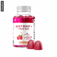 Pure & Fruit Extract Betterave Gummies | Complément alimentaire | Fabriqué avec de la vitamine B6, B12, pépins de raisin, grenade