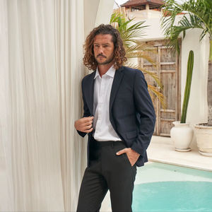 Pantalones Formales Clásicos de Corte Recto para Hombre BEAM, Talla XL, 100% Poliéster, Cierre de Cremallera, Cintura Media, Color Sólido, Cómodos para el Verano - Product Image 3