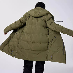 2025 invierno hombres impreso burbuja acolchado abrigo largo botón abajo Puffer acolchado dibujos animados chaquetas largas hombres - Product Image 3