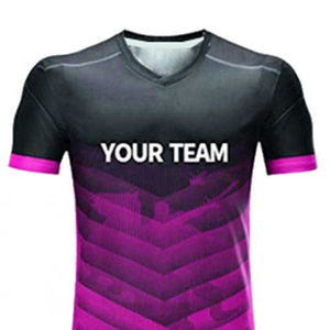 ชุดวอลเลย์บอลแบบแห้งเร็ว ดีไซน์ใหม่ ออกแบบเองได้ สำหรับทุกเพศ พร้อมบริการตัดเย็บอัตโนมัติ ปักโลโก้ตามสั่ง ผลิตจากโพลีเอสเตอร์ 100% จำนวน 25 ชุด - Product Image 5