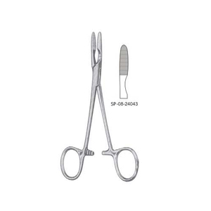 Fórceps de apósito de Pean quirúrgico veterinario de acero inoxidable de alta calidad, abrazadera de fórceps hemostáticos dentados rectos de 16cm - Product Image 4