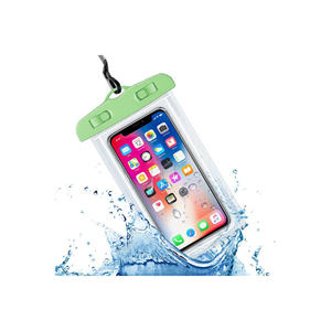 Universal <b>Green</b> <b>Silicone</b> Dry Bag Pouch Waterproof Phone Case for Swimming and Diving - Product Image 1