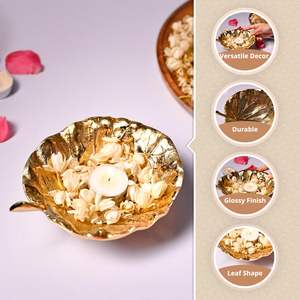 ชามอลูมิเนียมสีเงินพรีเมี่ยมพร้อมรายละเอียดดอกไม้ตกแต่งสำหรับกิจกรรมพิเศษ - Product Image 2