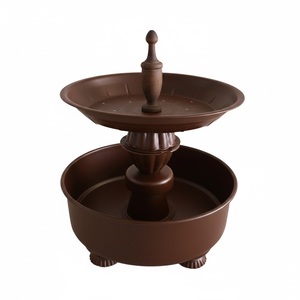 Bandeja de Servicio de Hierro Galvanizado de 3 Niveles con Asa de Madera, Plato Redondo con Acabado de Acero para Fiestas y Eventos en Oferta - Product Image 3