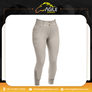 Pantalones ecuestres de calidad superior para mujer, agarre de asiento completo, ajuste elástico, ropa personalizada, pantalones de montar a caballo al por mayor - Product Image 6