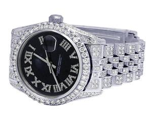 Reloj de Lujo para Hombre, Estilo Hip Hop, de Acero Inoxidable, Completamente Adornado con Diamantes Moissanite, Movimiento de Cuarzo ETA, Esfera Analógica-Digital de 29 mm - Product Image 2