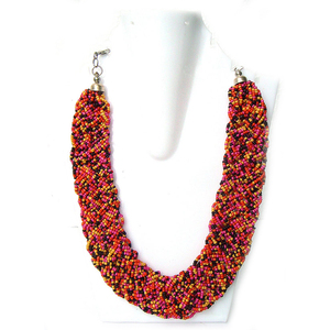 Collar Hecho a Mano con Cuentas de Vidrio en Forma de Corazón, Estilo Étnico, Joyería Personalizada para Mujer, Elegante para Fiestas, Alta Calidad, Venta al por Mayor de Fábrica - Product Image 2