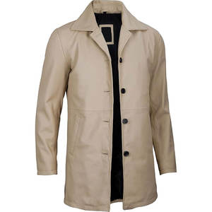 เสื้อโค้ทหนังสำหรับผู้ชายเสื้อโค้ทหนังสำหรับฤดูหนาวดีไซน์ใหม่ - Product Image 2