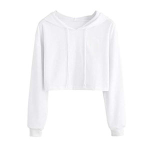 Sudadera con Capucha Deportiva Transpirable para Mujer, con Logotipo Personalizado Bordado, 100% Algodón, Estilo Crop Top, Informal, para Invierno - Product Image 3